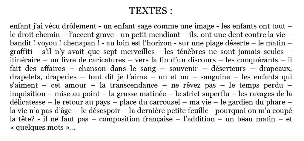 Il faudr liste textes page 0001